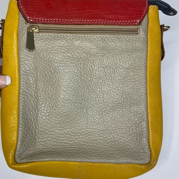 Vintage Leather color Block Crossbody bag - Picture 14 of 16